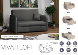 Mindigbútor VIVA LOFT II. előre nyíló rugós kanapé Mono 247 színben - smartbutor