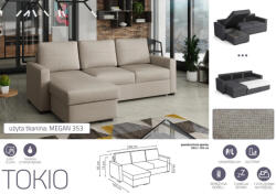 Mindigbútor Tokio sarok ülőgarnitúra Megan 353 színben - smartbutor