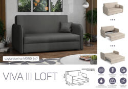 Mindigbútor VIVA LOFT III. előre nyíló rugós kanapé Mono 247 színben - smartbutor