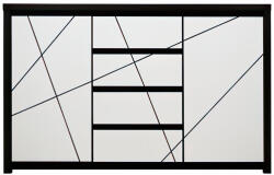 GERBOR KASPIAN komód Kom2D4S wenge-fehér MDF