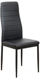 TEMPO KONDELA Szék, fekete műbőr/fekete fém, COLETA NOVA