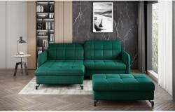 ELTAP Corner lorelle+ pouf lounge ülőgarnitúra szett, sötétzöld - sprintbutor - 577 710 Ft