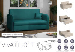 Mindigbútor VIVA LOFT III. előre nyíló rugós kanapé Mono 238 színben - smartbutor