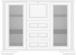 GERBOR White 009-2 komód 2w3s1b havas kőris/ezüst fenyő - smartbutor