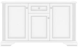 GERBOR White 009 komód 3d1s havas kőris/ezüst fenyő - smartbutor