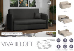 Mindigbútor VIVA LOFT III. előre nyíló rugós kanapé Mono 248 színben - smartbutor