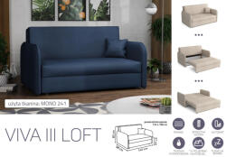Mindigbútor VIVA LOFT III. előre nyíló rugós kanapé Mono 241 színben - smartbutor