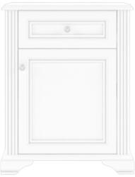 GERBOR White 007-1 komód 1d1s havas kőris/srebr fenyő - smartbutor