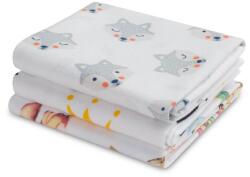  Flanel vízhatlan textilpelenka szett, 3 db-os - Lányos