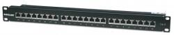 Manhattan Patch panel - CAT6 FTP árnyékolt patch panel, 24 portos, 1U, Fekete PC (720038)