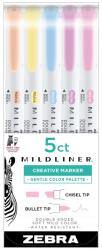 Zebra Mildliner Gentle 5 db kettős végű szövegkiemelő készlet (78705) - officedepot
