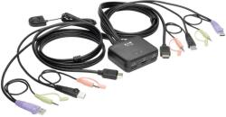 Eaton Switch KVM USB/HD cu 2 porturi, cu audio/video, cabluri și partajare de periferice USB (B032-HUA2)