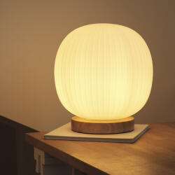 OSRAM Decor Glass Lantern asztali hangulatlámpa, fa hatású 1xE27 foglalattal (4058075852112)