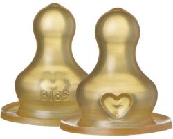 BIBS Baby Glass Bottle Rubber Nipple etetőcumi Fast Flow 2 db