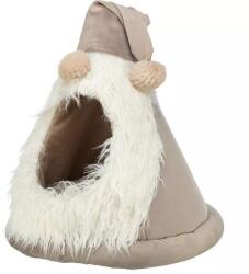 TRIXIE Karácsonyi bújó, kerek, bársonyhatású, 45 × 47 cm, bézs