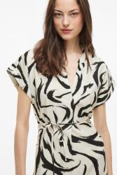 VILA Vila, Ruha hozzáillő megkötővel, Csontszín, Fekete, 40 (14101673-BIRCH-MARBLE-SWIRL-40)