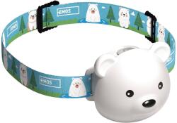 EMOS LED medve P3543 tölthető fejlámpa, 80 lm, Li-Pol 500 mAh, multicolor (1441351500)