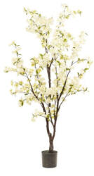  Élethű cseresznyevirág fa 175 cm - fehér, cserépben