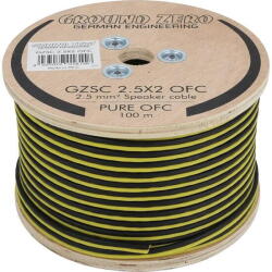 Ground Zero Cabluri audio GZSC 2.5X2 OFC Rola cablu 100m Ground Zero pentru difuzoare, 2×2.5mm2 (GZSC 2.5X2 OFC) - vexio