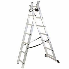 Ztrust scara multifunctionala cu 2 segmente 2 x 8 trepte | 3, 51 m | Aluminiu (TL208)