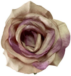  Élethű selyem nyílott rózsafej vintage lila 8 cm