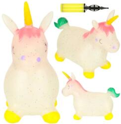  Ugráló gumis unikornis gyerekeknek pumpával, max. 25 kg teherbírás (KX3187)