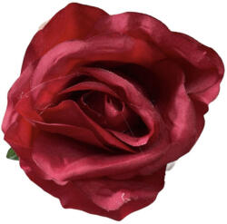  Élethű selyem nyílott rózsafej bordó 8 cm
