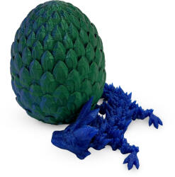 3D Morph Lab Print 3D de la 3D Morph Lab - Ou cu pui de dragon , scale, albastru-verde (3DML1000385)