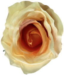  Élethű selyem nyílott rózsafej sötét barack 8 cm