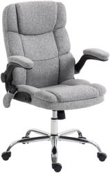 Homcom 4 pontos masszázsfotel fűthető és összecsukható karfákkal, szürke