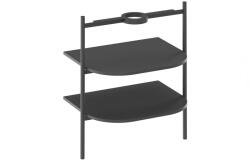 Ravak Yard 60 mosdó tartó keret, matt fekete D80000D005 (D80000D005)