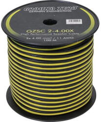 Ground Zero Cabluri audio GZSC 2-4.00X Rola Cablu 100m Ground Zero pentru difuzoare, 2x4, 0 mm2 (GZSC 2-4.00X) - pcone