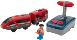 PlayTive lupilu / PlayTive City Express rádiófrekvenciás, távirányítós mozdony, RC vonat fa vonat szettekhez (piros) (Playtive_City_Express_RC_vonat)