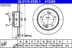 ATE Disc frana ATE 24.0110-0355.1