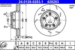 ATE Disc frana ATE 24.0128-0283.1