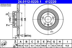 ATE Disc frana ATE 24.0112-0220.1