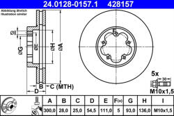 ATE Disc frana ATE 24.0128-0157.1