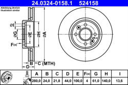 ATE Disc frana ATE 24.0324-0158.1
