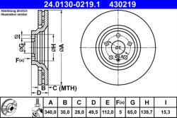 ATE Disc frana ATE 24.0130-0219.1