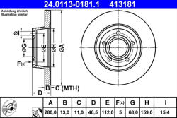 ATE Disc frana ATE 24.0113-0181.1