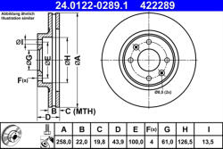 ATE Disc frana ATE 24.0122-0289.1
