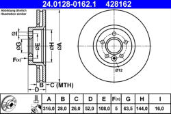 ATE Disc frana ATE 24.0128-0162.1