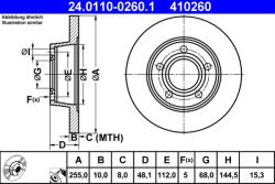 ATE Disc frana ATE 24.0110-0260.1
