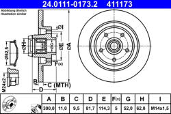 ATE Disc frana ATE 24.0111-0173.2