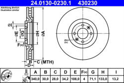 ATE Disc frana ATE 24.0130-0230.1