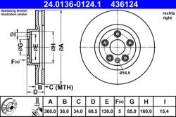 ATE Disc frana ATE 24.0136-0124.1