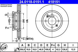 ATE Disc frana ATE 24.0118-0151.1