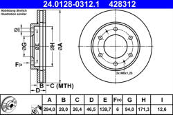 ATE Disc frana ATE 24.0128-0312.1