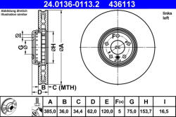 ATE Disc frana ATE 24.0136-0113.2