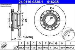 ATE Disc frana ATE 24.0116-0235.1